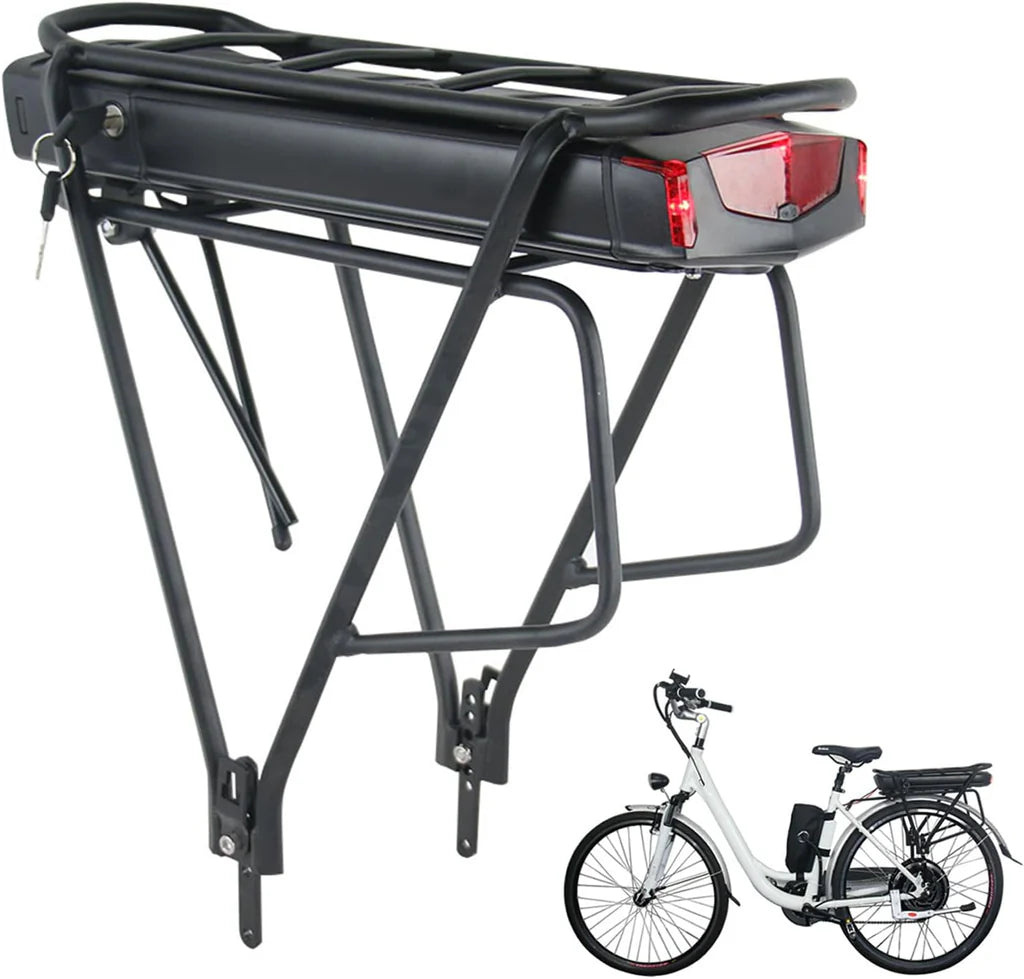 eBike battery with luggage rack