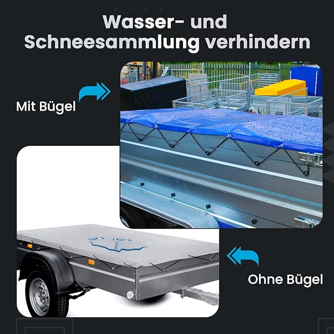 Flat tarpaulin bracket - 2x trailer flat tarpaulin brackets made of aluminum, adjustable 108-146 cm with knob screw