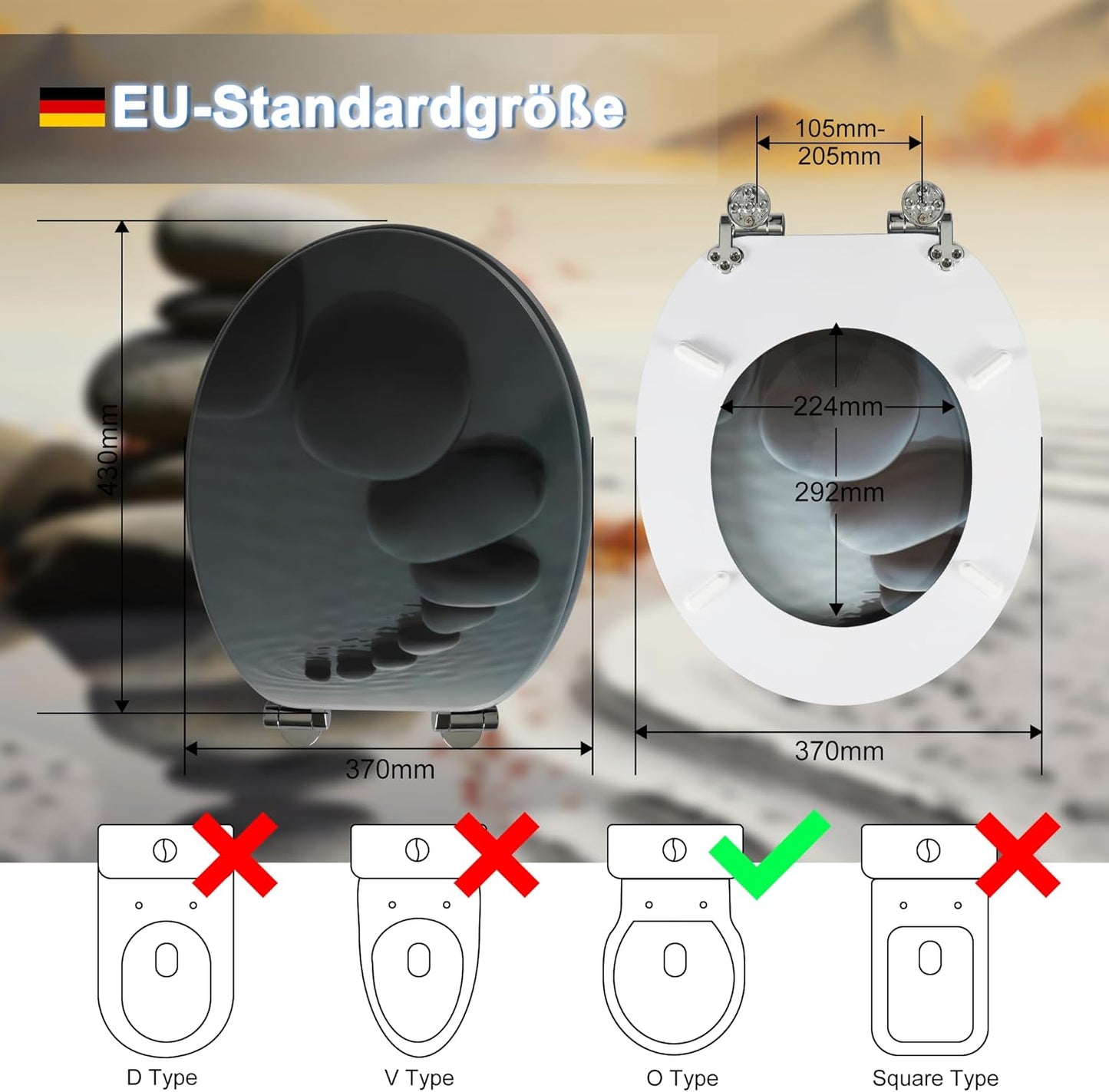 WC-Sitz, Toilettensitz mit Absenkautomatik