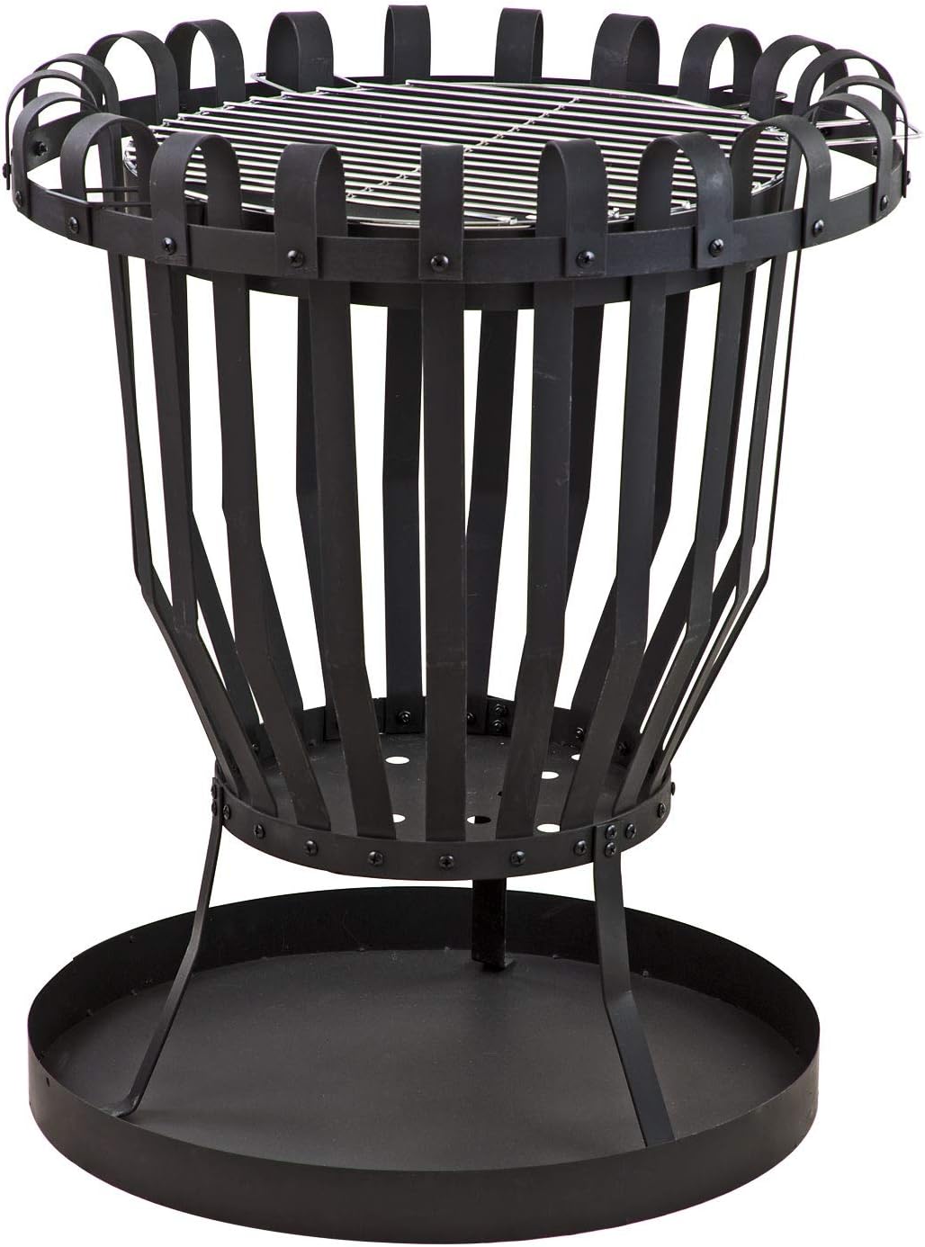DEMA fire basket fire pit fire bowl with grill grate Grill XL