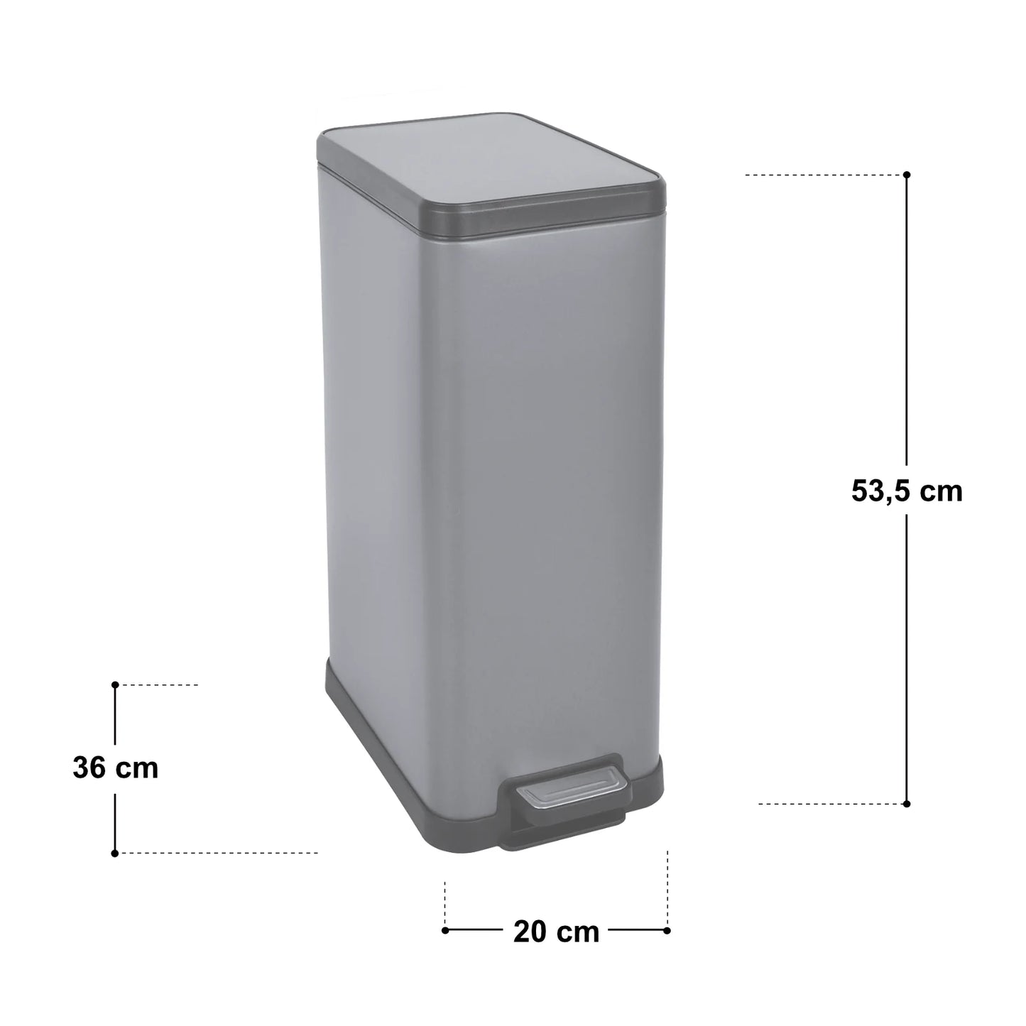SVITA - STM18 Mülleimer 18L - Treteimer - Tretmülleimer - Freistehend