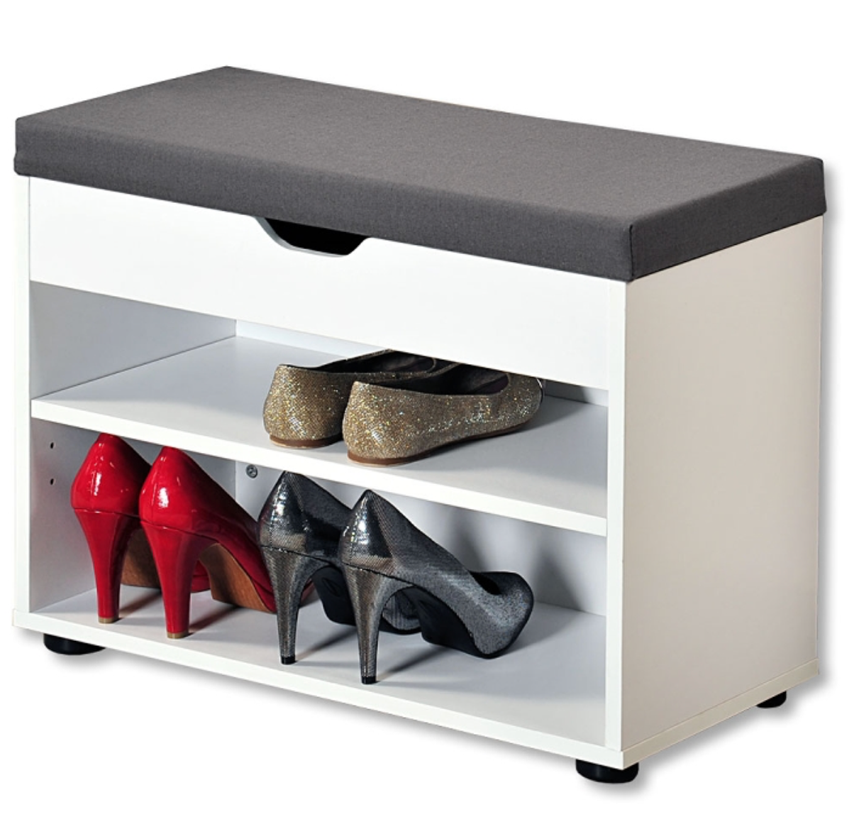 Shoe cabinet/bench, white