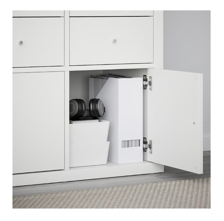 IKEA - KALLAX, insert avec porte, blanc 33x33 cm
