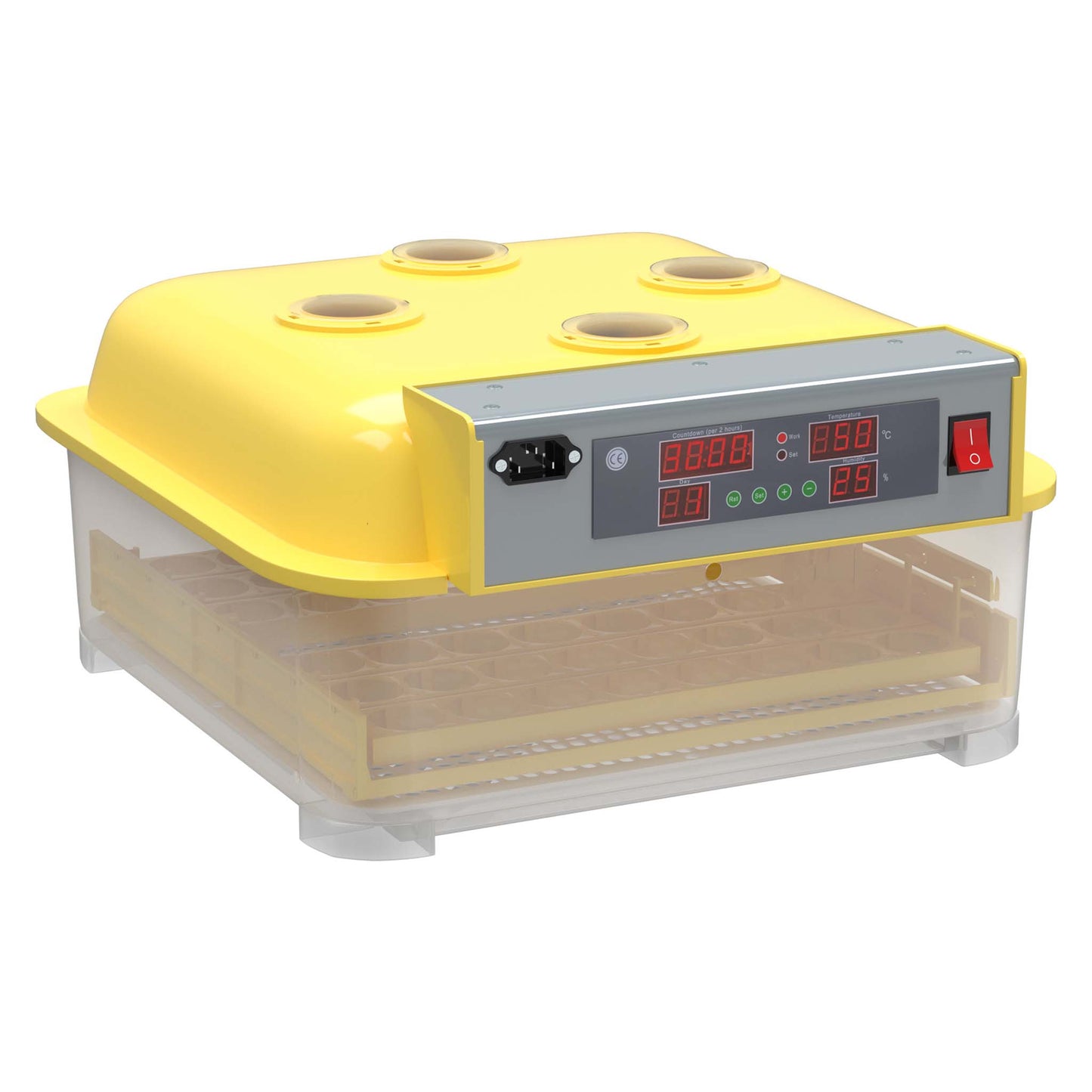 Wiltec Automatic Incubator for 48 Eggs, Incubator with fully automatic turning system