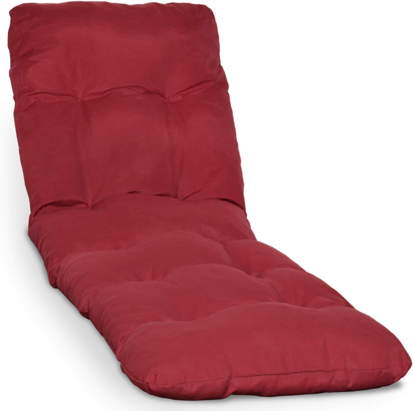Beautissu cushion for garden lounger Flair RL - deckchair cushion 190x60x8 cm - cushion for sun lounger deckchair cushion for garden furniture in red