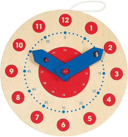 GOKI 58980 learning clock Ø 18 cm, wood