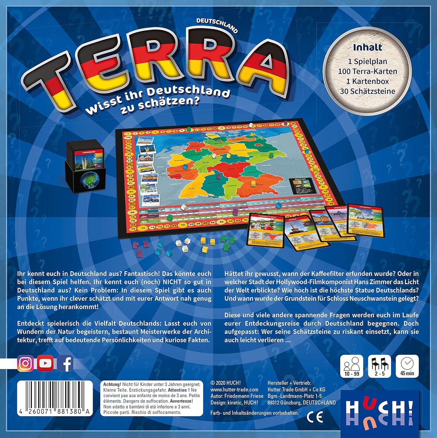 HUCH! 881380 Terra Germany Family Game, New