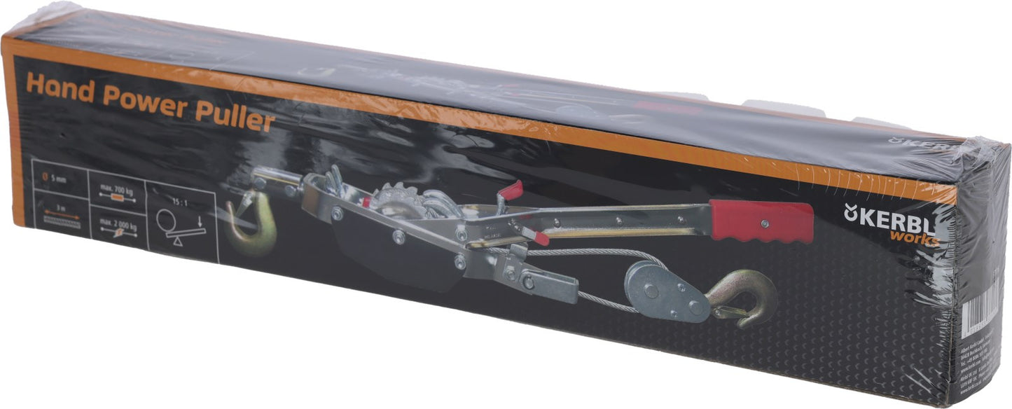 Kerbl - Tire-câble à cliquet Hand Power Puller