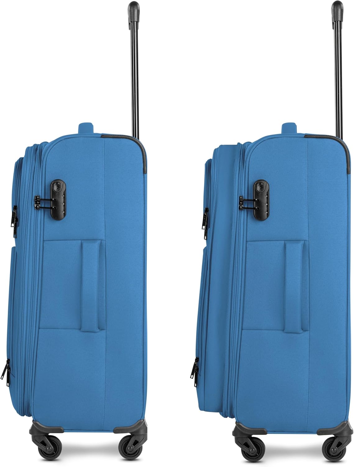 SMARTBOX Weichgepäck Koffer-Set 3-teilig für Damen & Herren | leichte & stabile Reise-Trolleys, hochwertiges Softcase, 4 Rollen & Zahlenschloss |erweiterbar mit Dehnfalten (Edition 04)