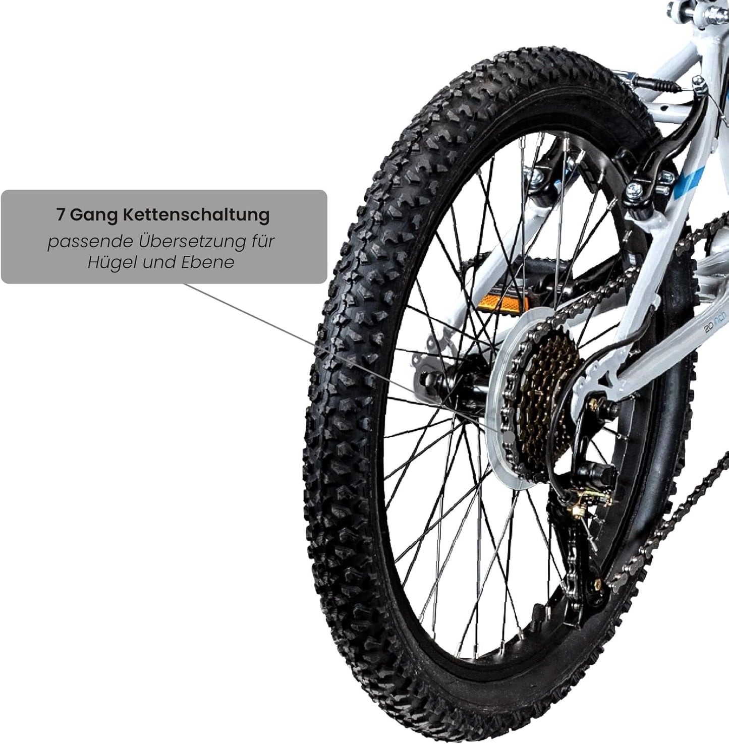 Galano Fahrrad Kinder ab 6 Jahre | Kinderfahrrad 120-135 cm für Mädchen und Jungen mit 7 Gang | 20 Zoll Mountainbike mit Federgabel | leichtes Hardtail Bike | GA20