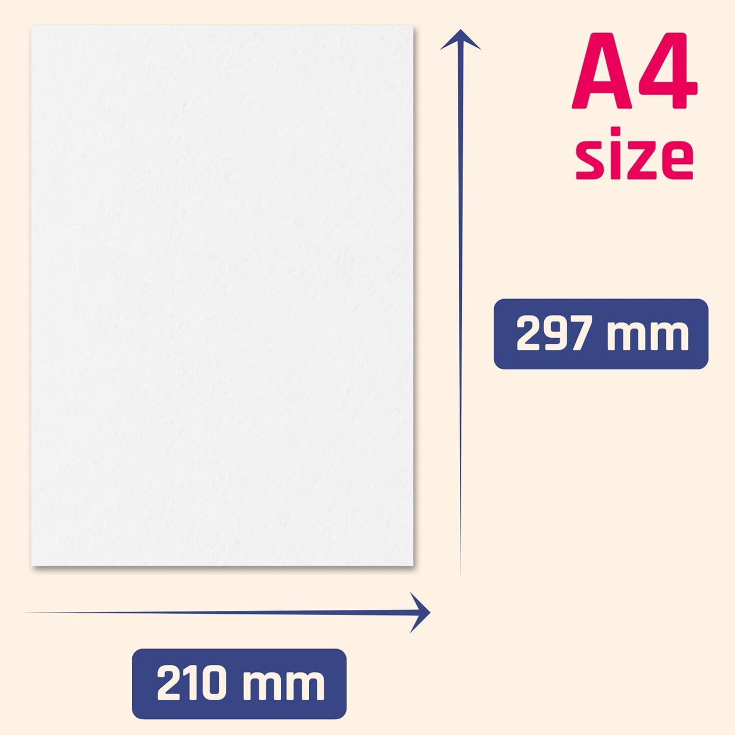 Thick paper for printing, 50 sheets - 300g A4, cardboard paper, photo cardboard, construction cardboard, white