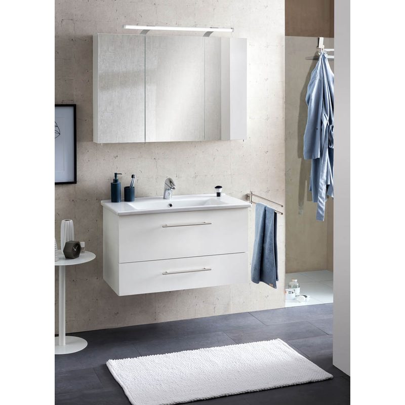 Spiegelschrank Dorina 124889 weiß glanz 100,0 x 16,0 x 75,7 cm (Alibert)