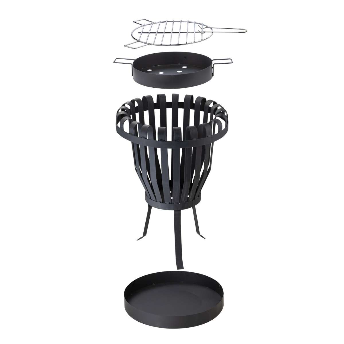 DEMA fire basket fire pit fire bowl with grill grate Grill XL