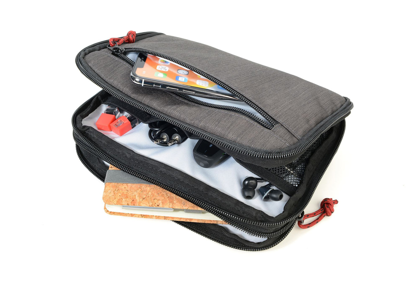 Troika - Kabeltasche für Elektronikzubehör mit Reißverschluss und Tragegriff BUSINESS TECH POUCH
