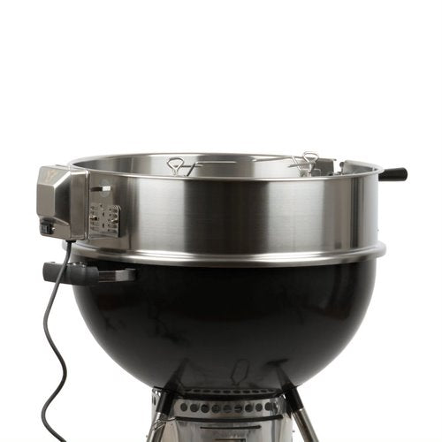 BBQ-Toro Grillspieß Set 100 cm inkl. 4X Fleischnadeln und Edelstahl Motor, 220V - 240V | Drehspieß mit Grillmotor | Rotisserie | elektrischer universal Grillspiess