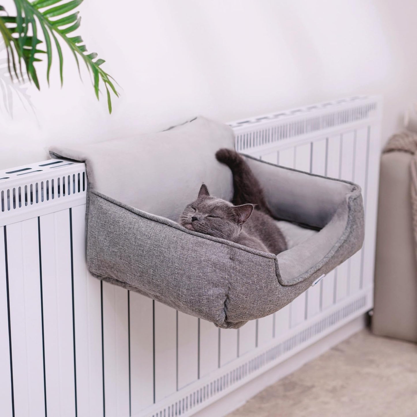 Happi N Pets - Katzenbett für Heizung, kuschelige Katzenliege/Katzenhängematte, verstellbar
