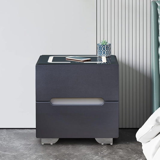 Table de chevet pour chambre à coucher avec chargeur sans fil et commande tactile couleur