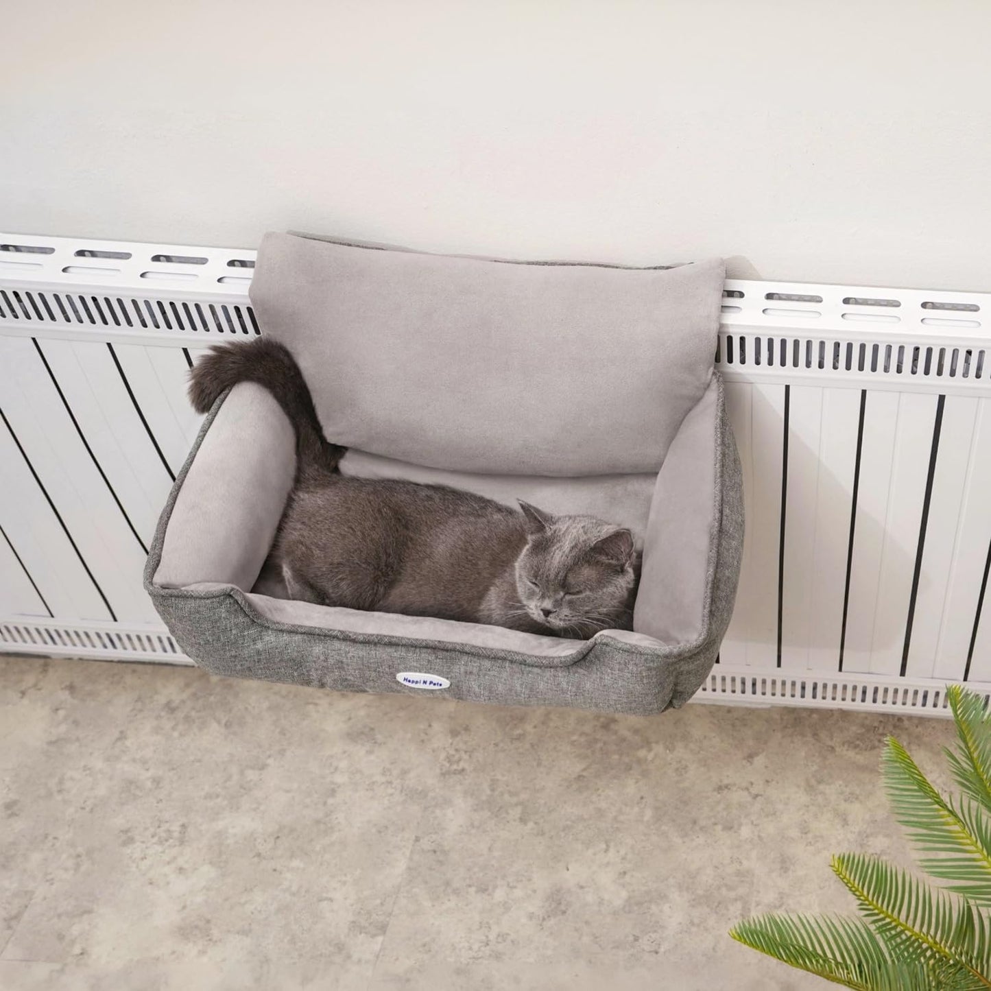 Happi N Pets - Katzenbett für Heizung, kuschelige Katzenliege/Katzenhängematte, verstellbar