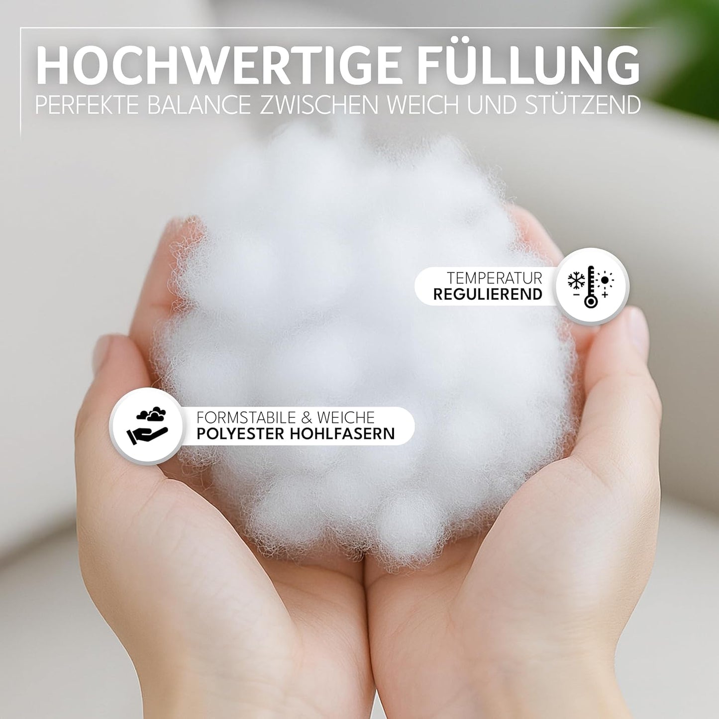 Gentle North Kopfkissen (30x30 cm) - 2er-Set mit Reißverschluss für Füllung