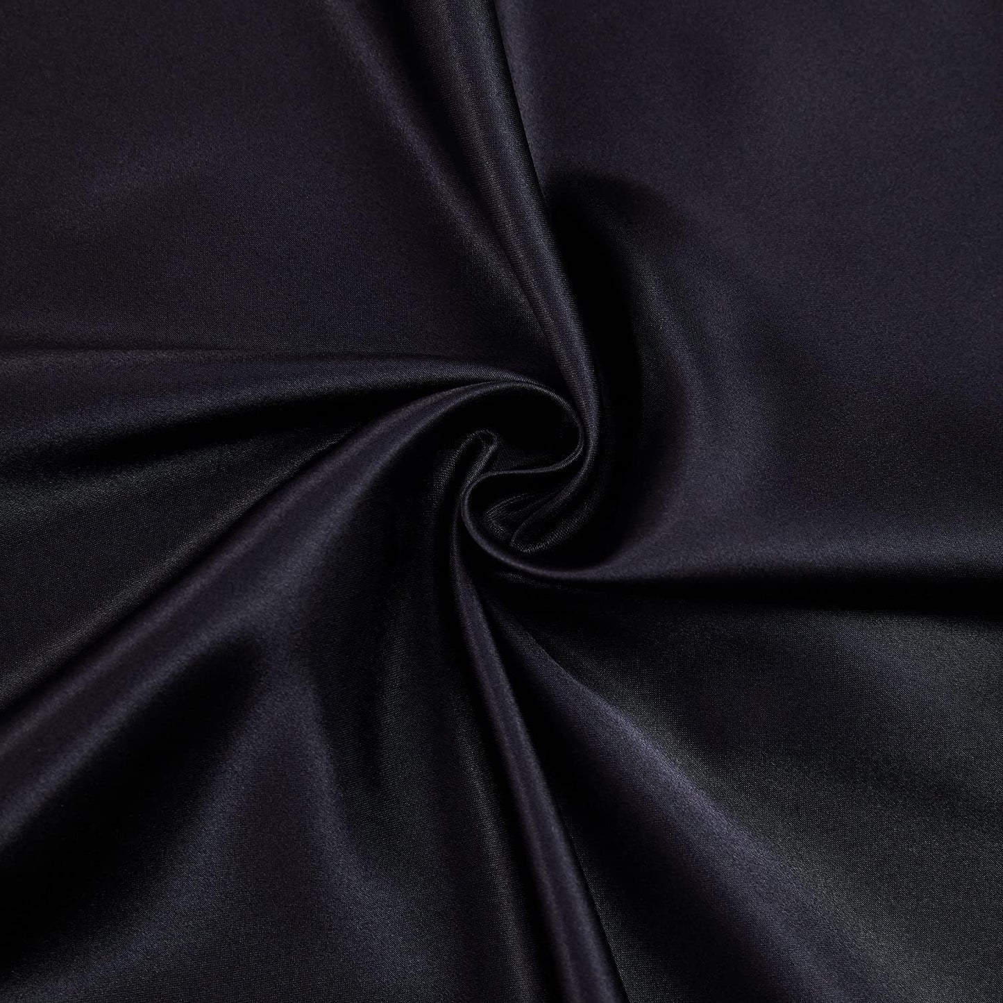Satin Spannbettlaken, 180x200 cm, schwarz, Seide