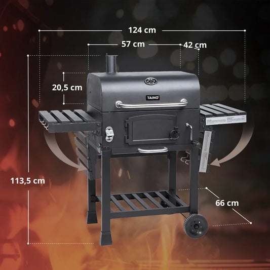 TAINO HERO XL Smoker Charcoal Grill Charcoal Grill Grill Cart (BUY MIX Bargain Fever)