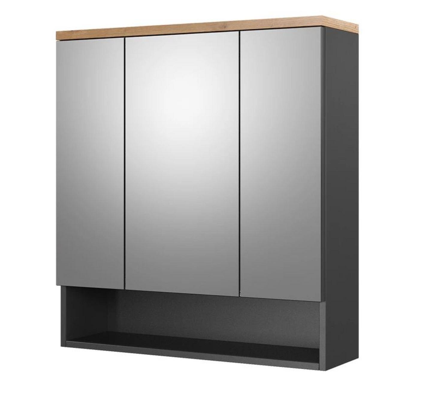 VICCO Badspiegelschrank Anthrazit 70 x 77.5 cm, Eden