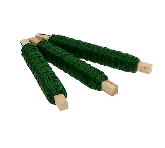 Wickeldraht Holzstab grün 0,65mm x 38m