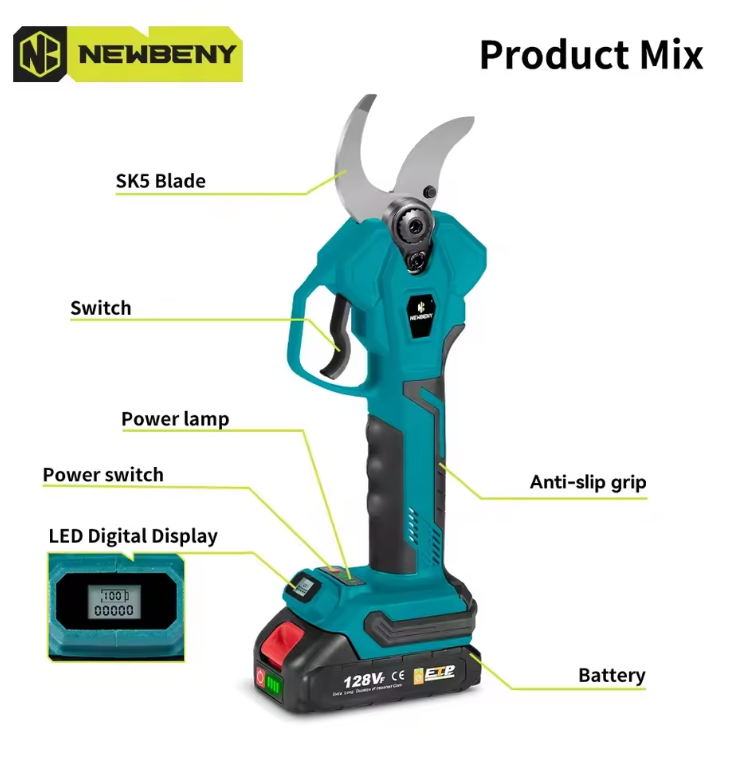 Newbeny - elektrische Gartenschere 45mm