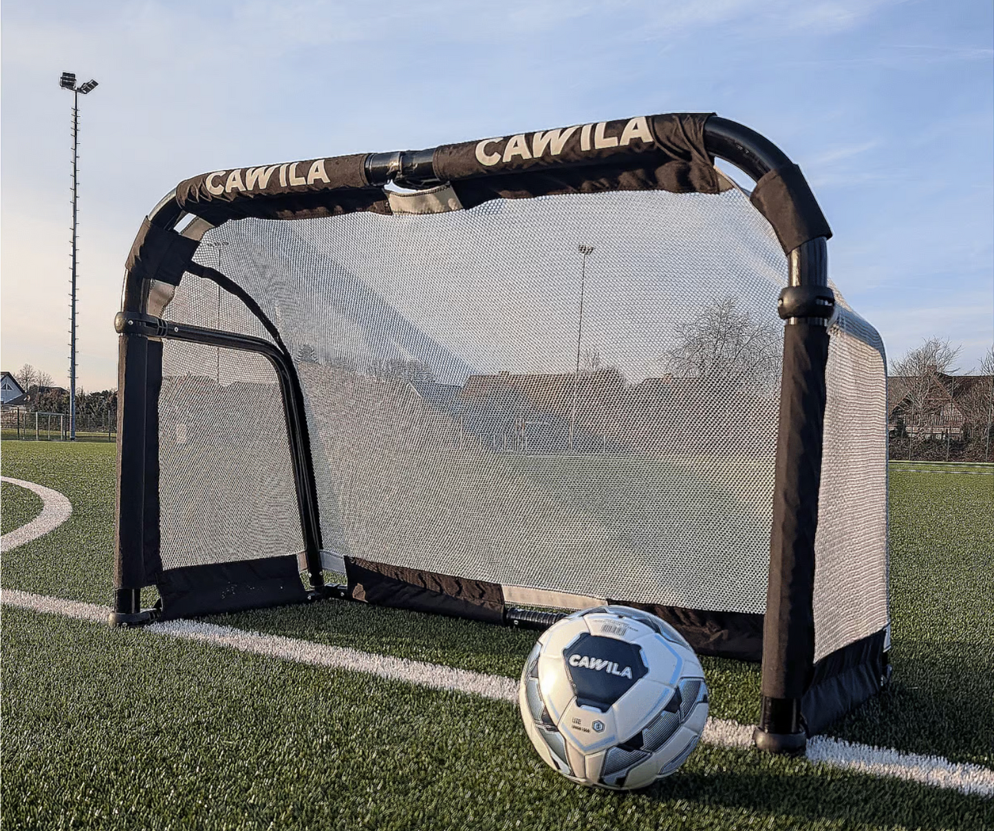 Fußballtor - Cawila CORE Aluminium Minitor | Schwarz | 120x80 cm