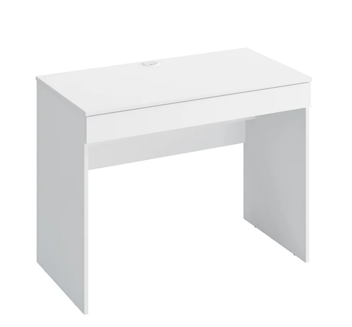 Kleiner Schreibtisch (Milan) - platzsparend, funktional & komfortabel, weiß