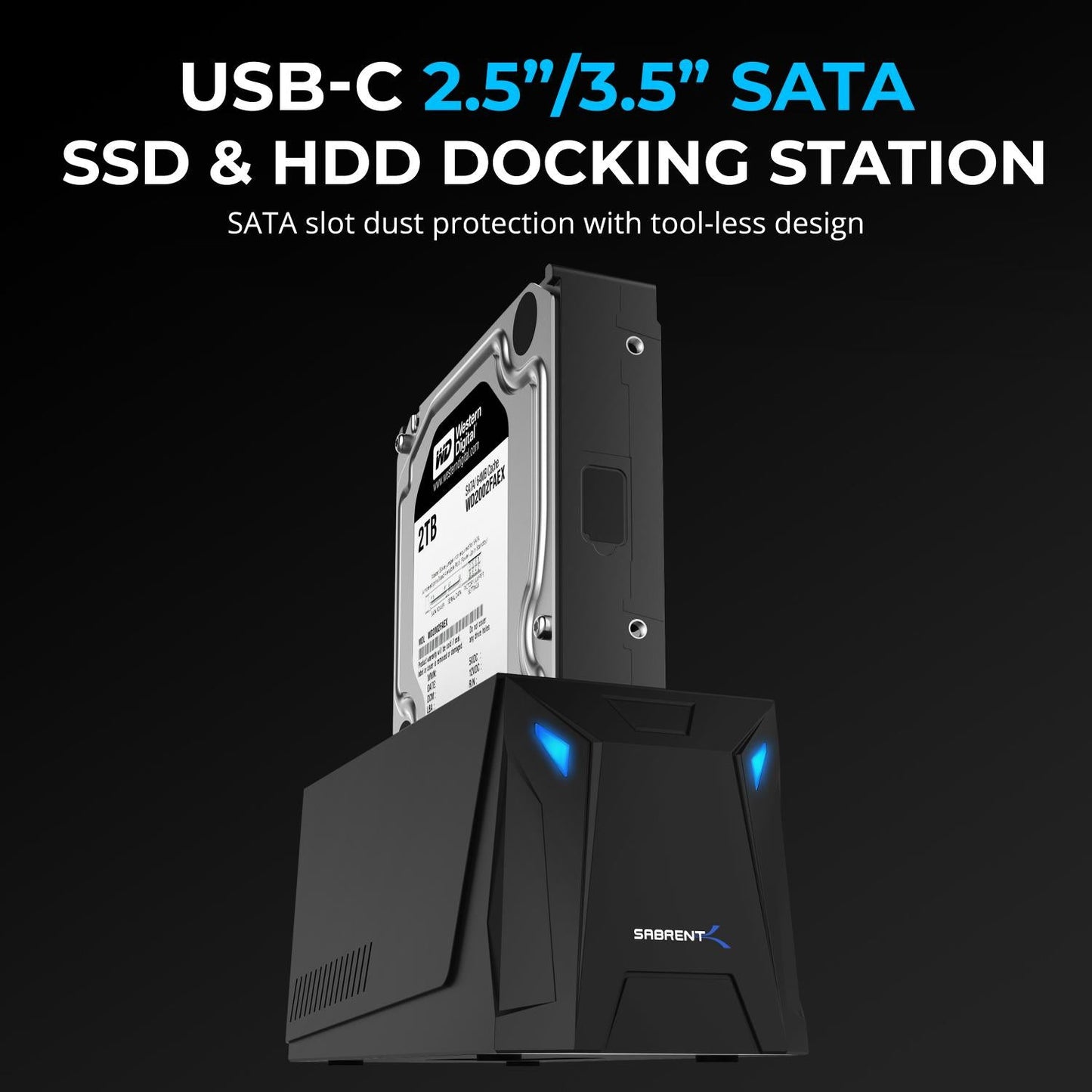 USB-C Hard Drive Docking StationSabrent 10Gbps Dockingstation – Maximale Speed für Profis & Gamer