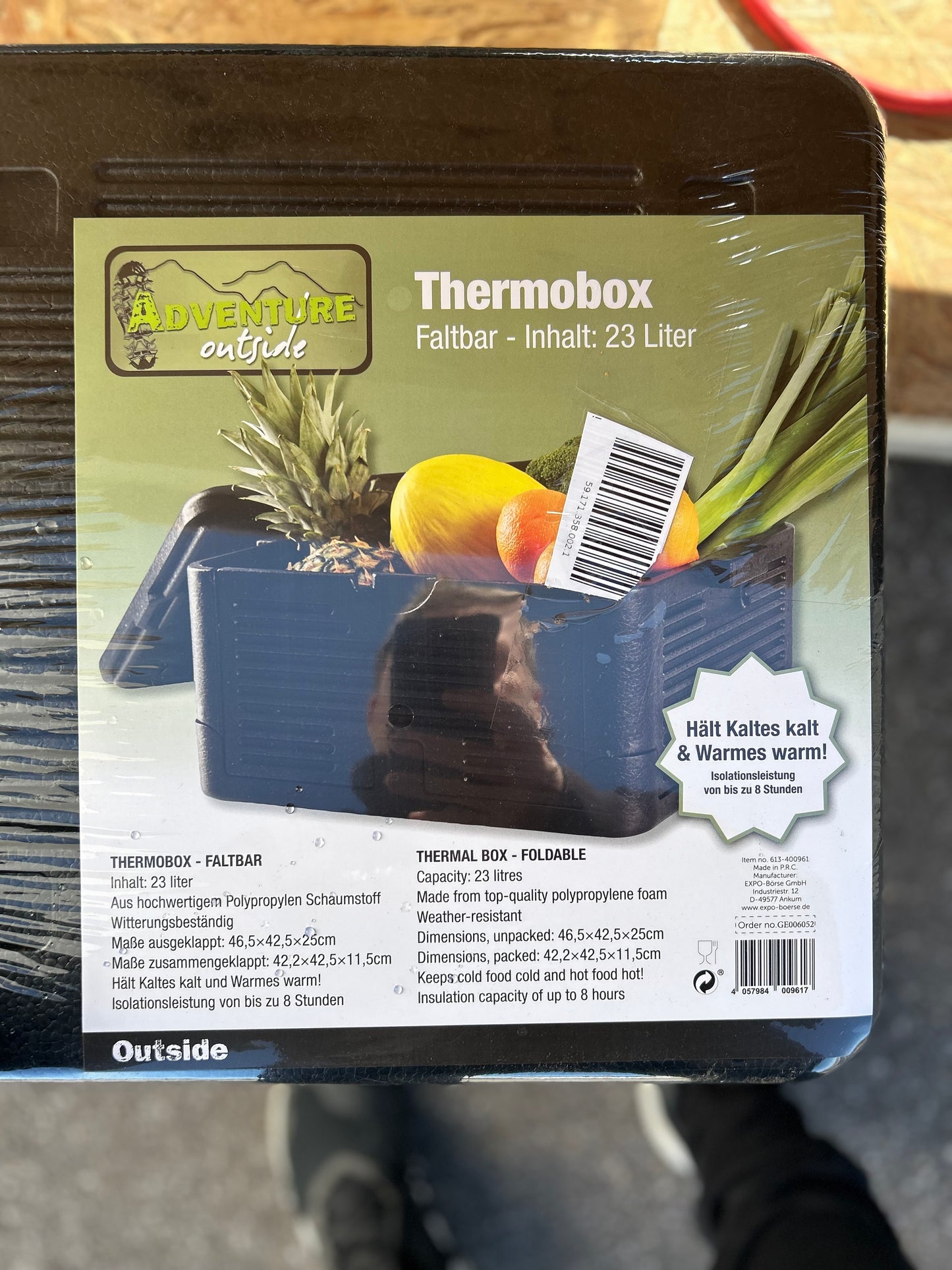 Thermobox, Isolierbox, Kühlbox, 23 Liter, faltbar