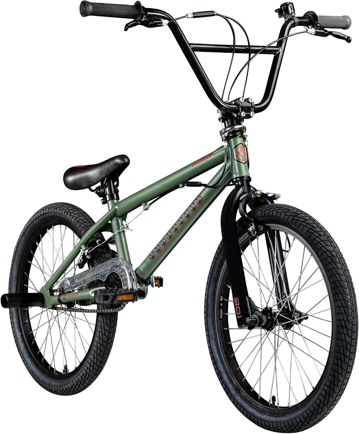 Bullseye Project 301 BMX für Mädchen Jungen 145 cm mit 2 Pegs und 360° Rotor, Einsteiger Fahrrad 20 Zoll Kinder Jugendliche Unisex mit Bremsen und Kettenschutz