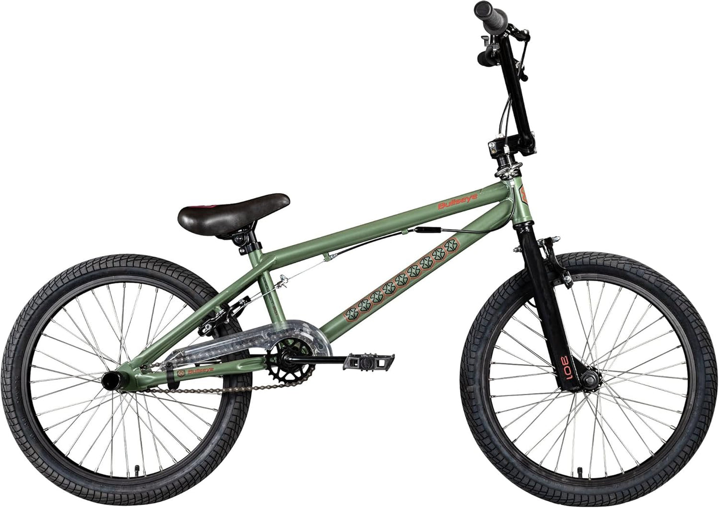 Bullseye Project 301 BMX für Mädchen Jungen 145 cm mit 2 Pegs und 360° Rotor, Einsteiger Fahrrad 20 Zoll Kinder Jugendliche Unisex mit Bremsen und Kettenschutz
