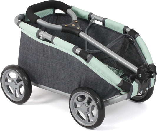 Bayer Chic 2000 - Ziehwagen Skipper, Kleiner Bollerwagen für Teddys, Puppen und Spielzeug, dunkelgrau, Melange Anthrazit, Mint, 660-67