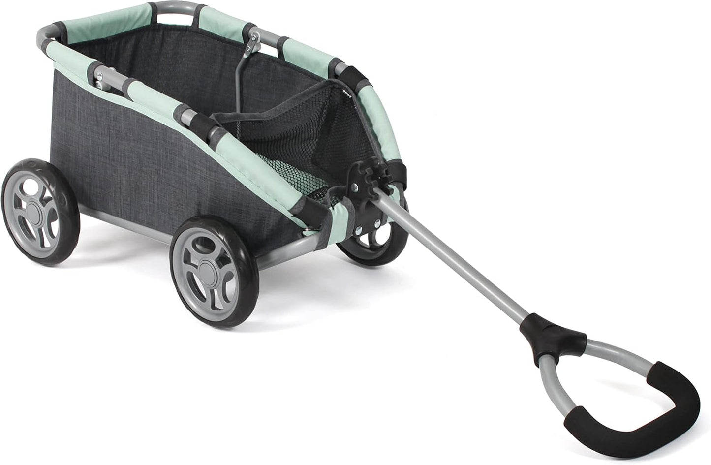 Bayer Chic 2000 - Ziehwagen Skipper, Kleiner Bollerwagen für Teddys, Puppen und Spielzeug, dunkelgrau, Melange Anthrazit, Mint, 660-67