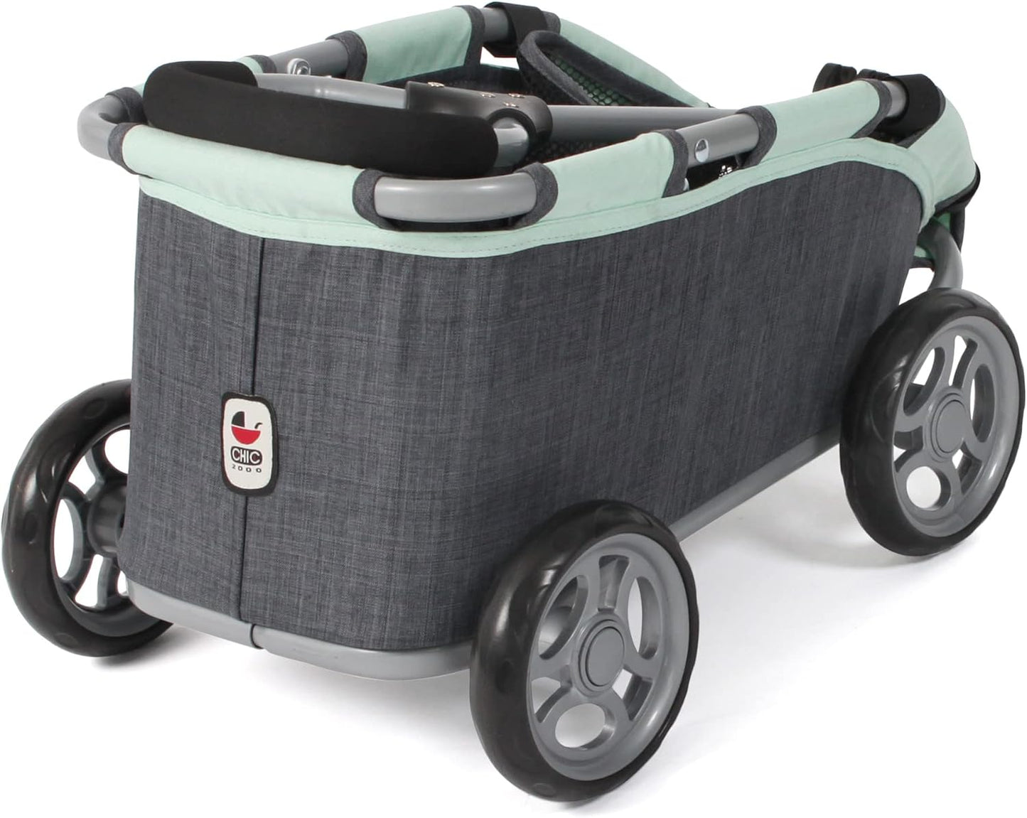 Bayer Chic 2000 - Ziehwagen Skipper, Kleiner Bollerwagen für Teddys, Puppen und Spielzeug, dunkelgrau, Melange Anthrazit, Mint, 660-67