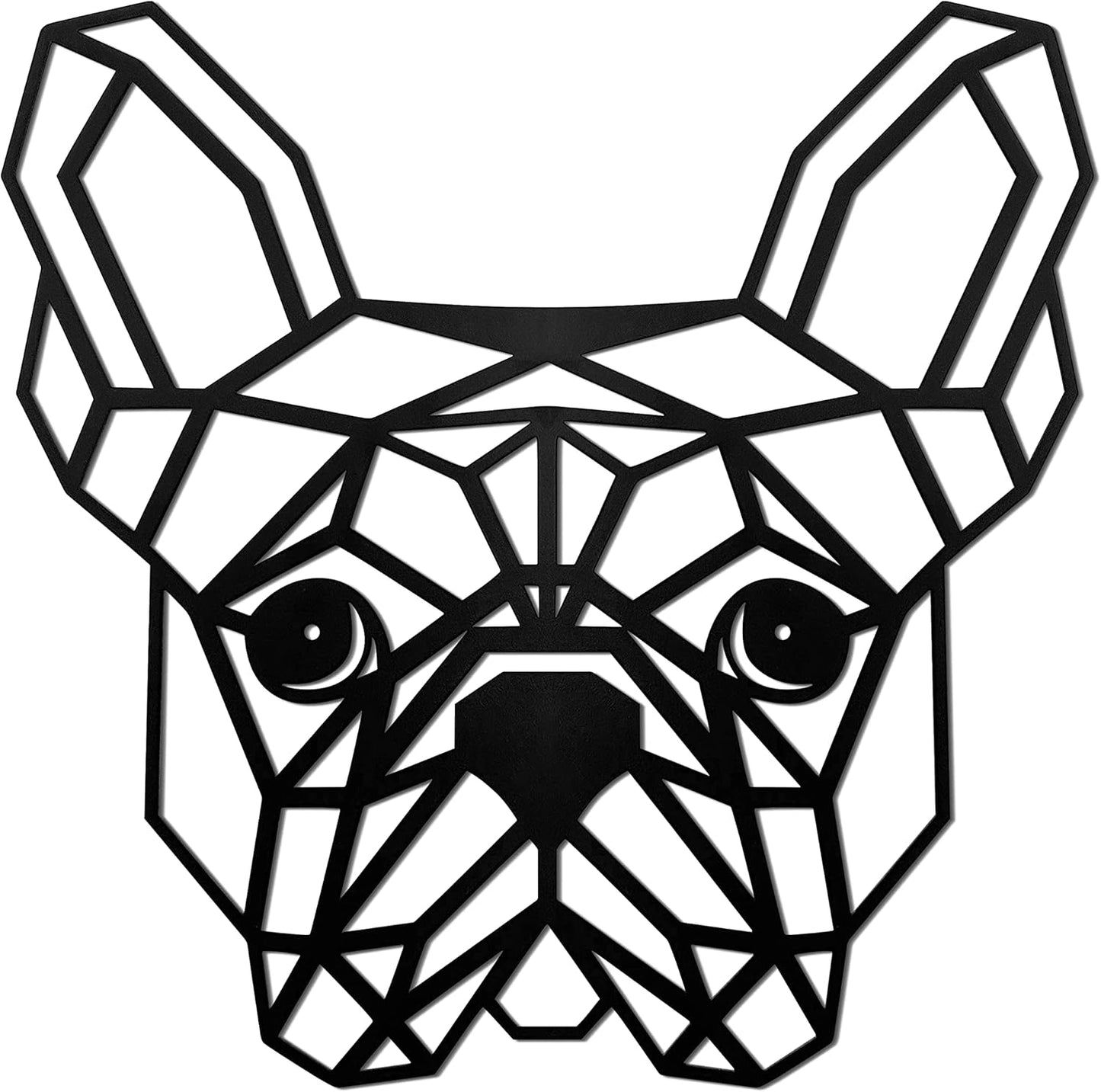 Französische Bulldogge, Metall-Wanddekoration, schwarze Hundedekoration, Büro, Wohnzimmer, Schlafzimmer, Küche, Wanddekoration, tolles Geschenk