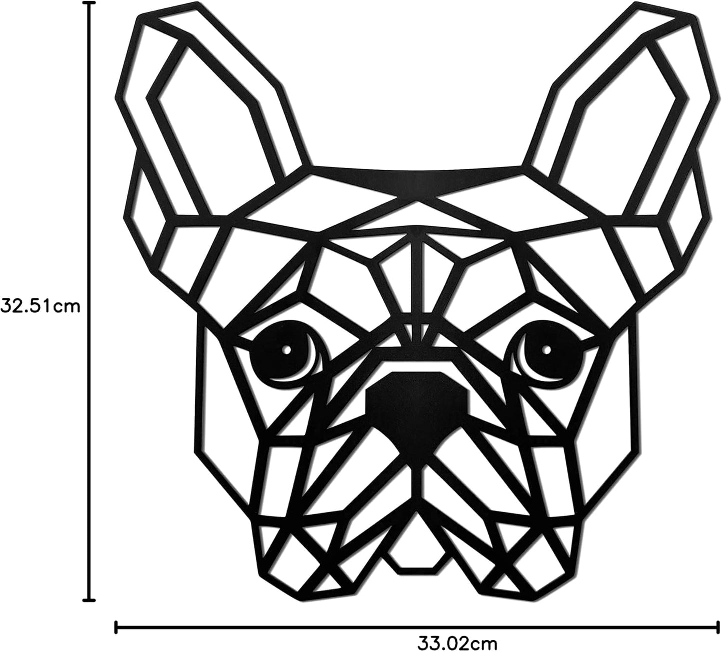Französische Bulldogge, Metall-Wanddekoration, schwarze Hundedekoration, Büro, Wohnzimmer, Schlafzimmer, Küche, Wanddekoration, tolles Geschenk