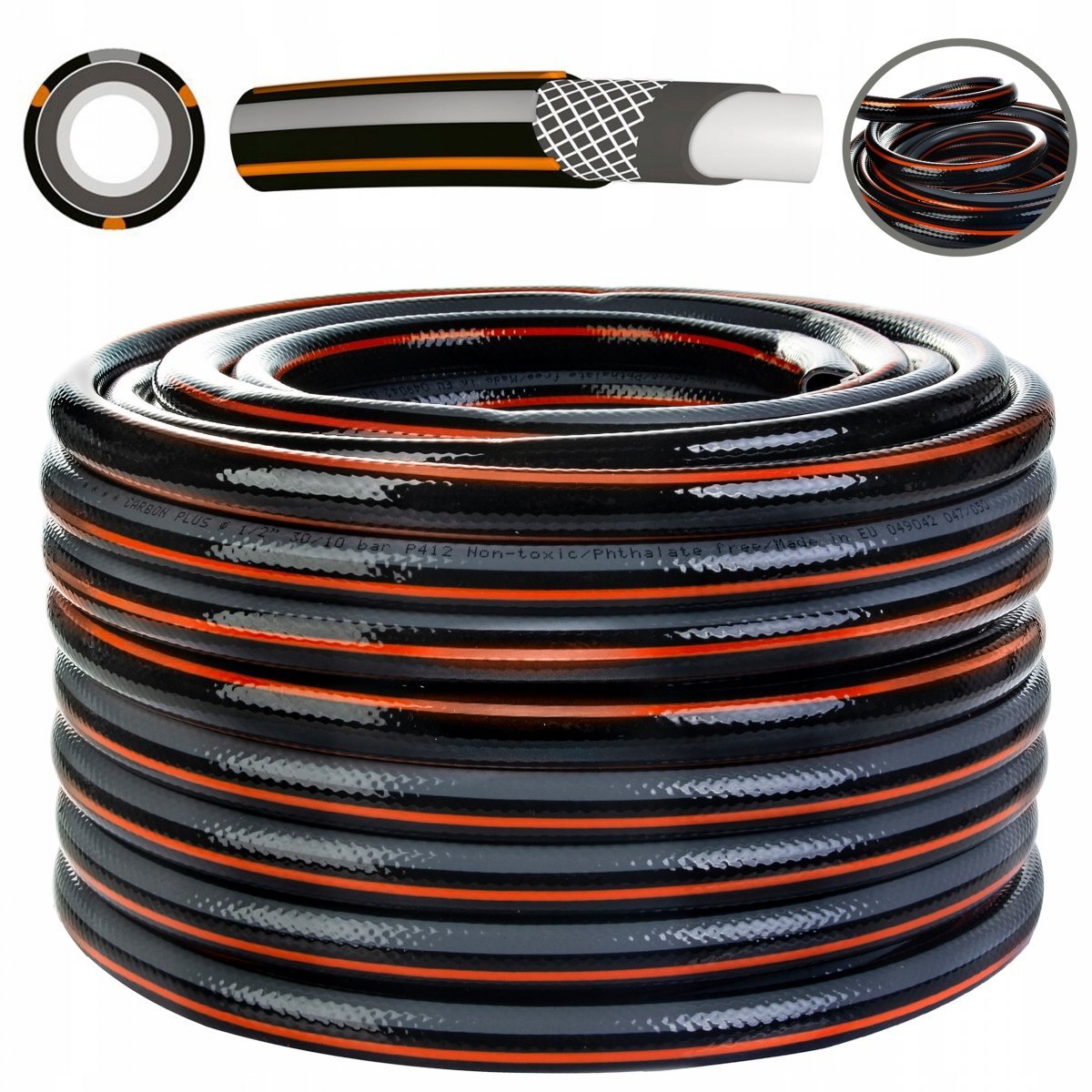 Gartenschlauch / Wasserschlauch Carbon Plus - 50m / 1"
