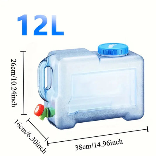 Water container with tap, portable, 12L