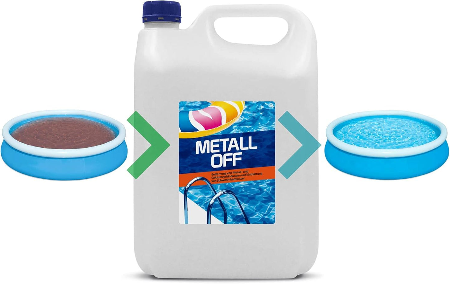 Gamix Metall-Ex für Pool | Metall entferner | Metall neutralisator für schwimbad | für kristallklares Wasser 4L