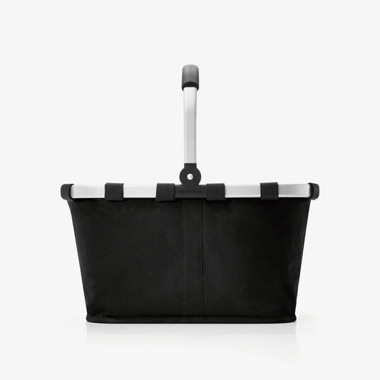 Reisenthel carrybag in Schwarz – Stabiler Einkaufskorb mit viel Stauraum und praktischer Innentasche – Elegantes und wasserabweisendes Design