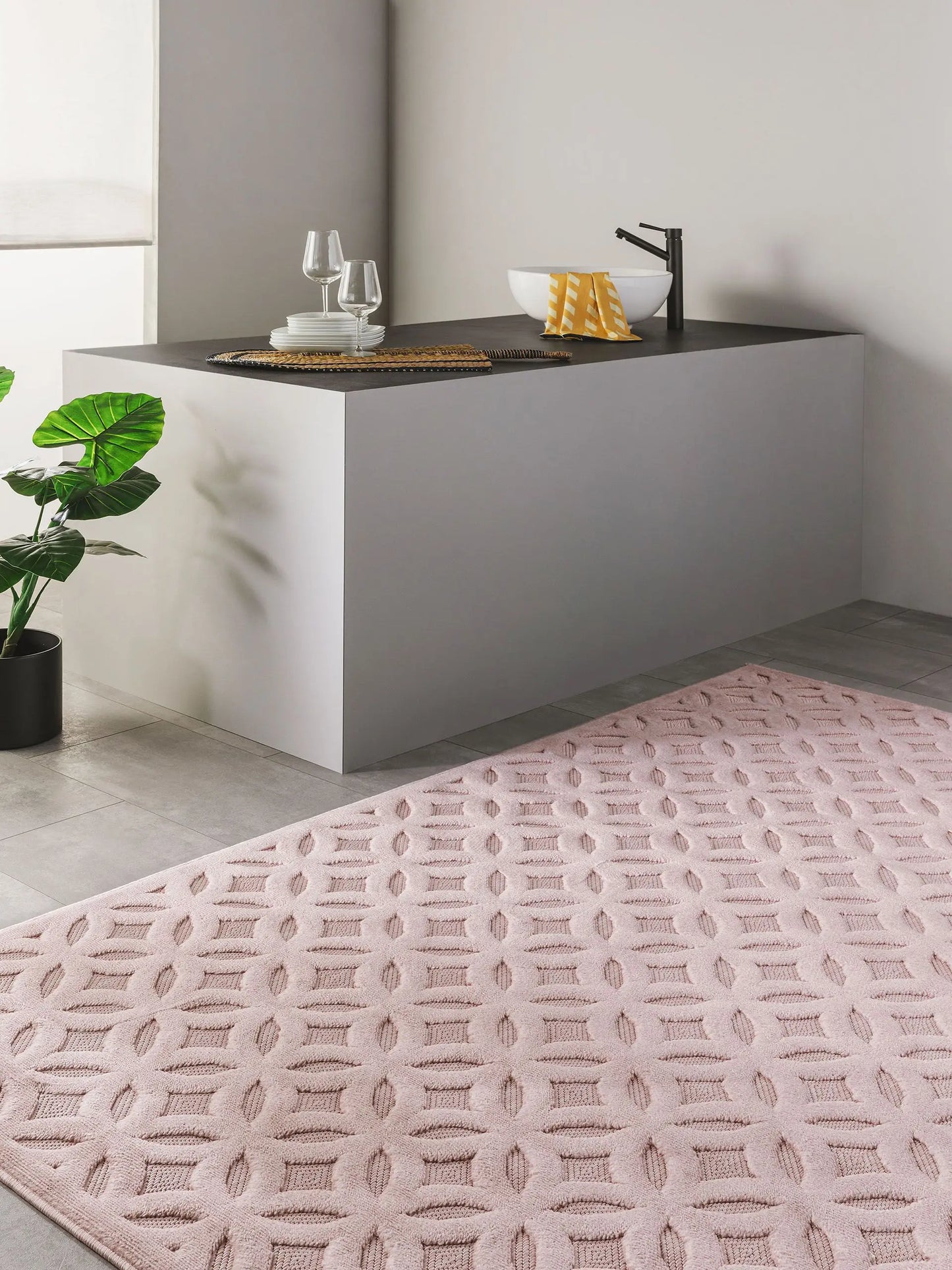 In- & Outdoor-Teppich Bonte Rosa 80x150cm