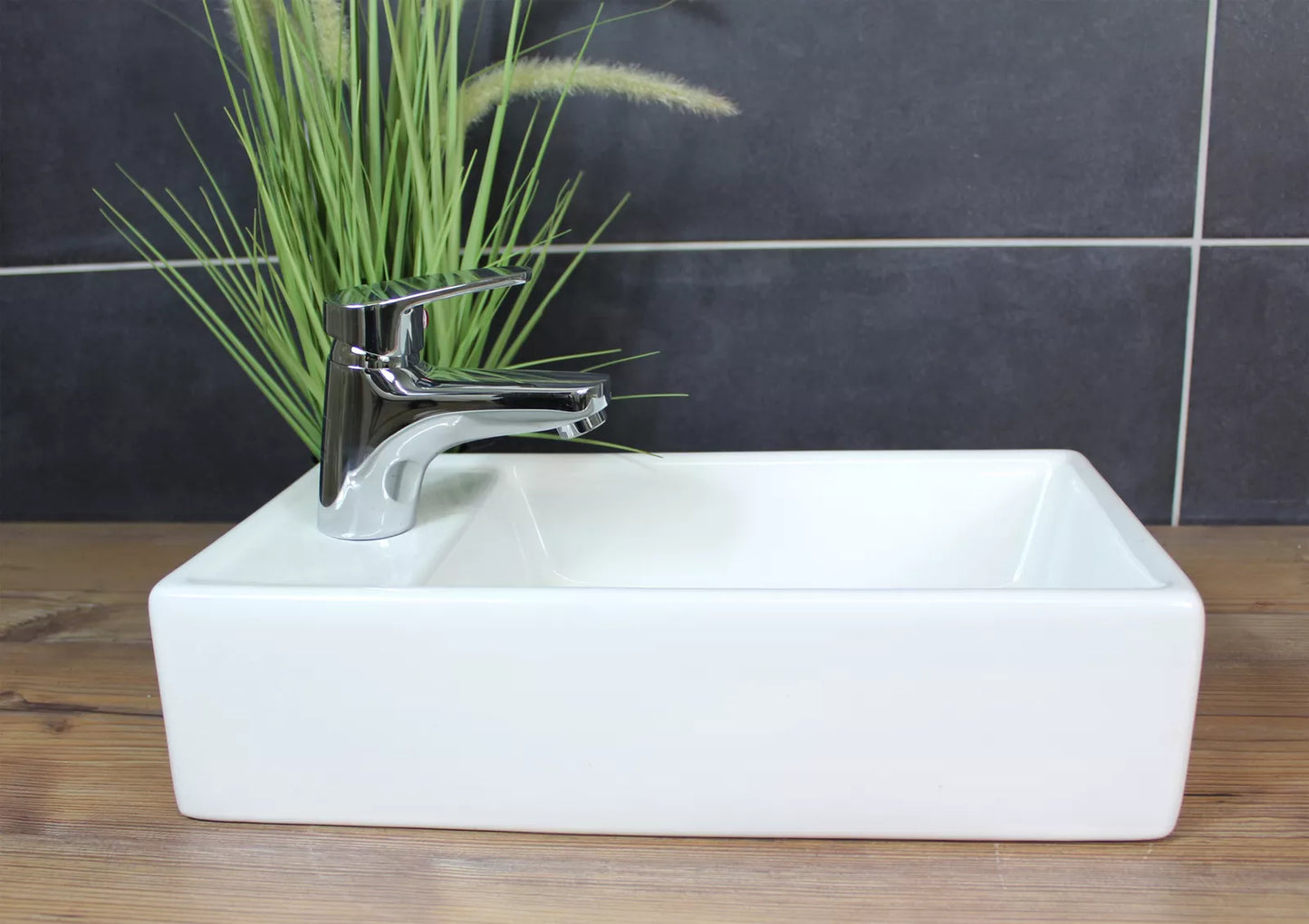 Ceramic washbasin, countertop washbasin, hand basin, VCM, 22 cm, white