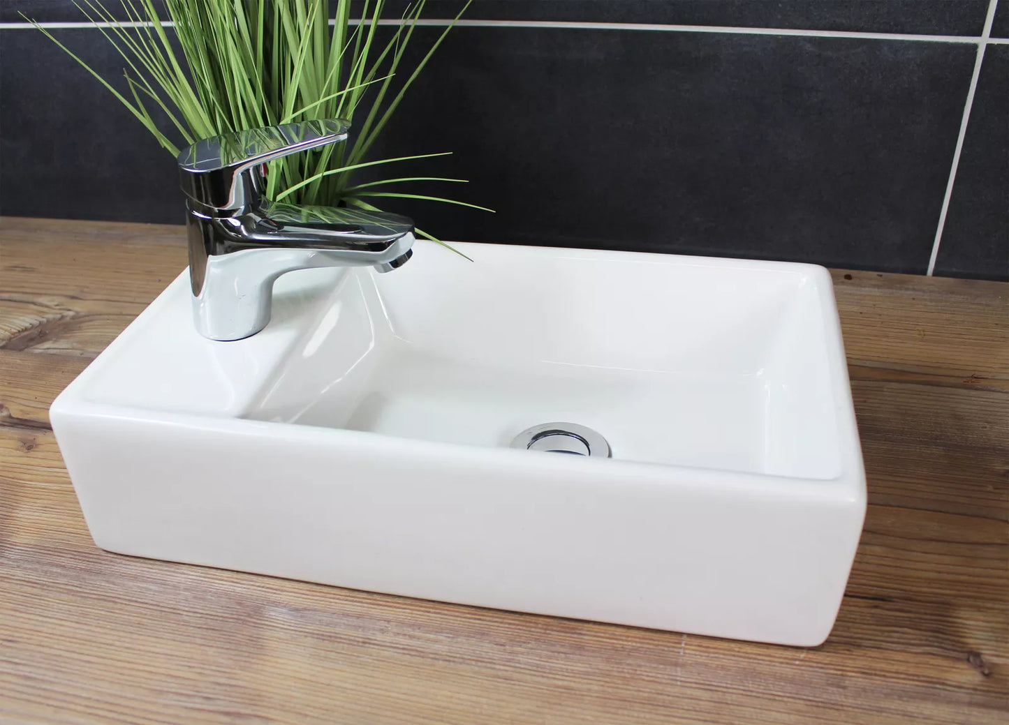 Ceramic washbasin, countertop washbasin, hand basin, VCM, 22 cm, white