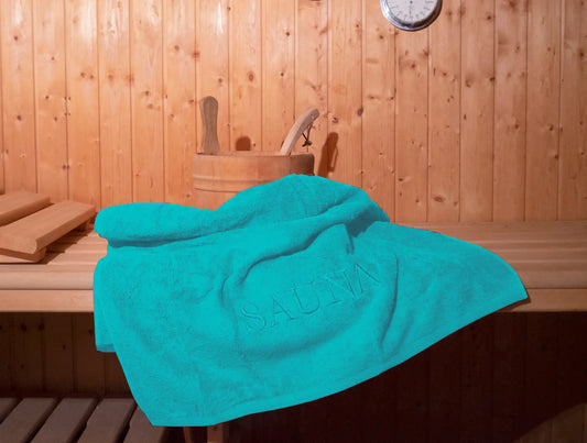 Saunatuch Türkis 70x200cm türkis, Baumwolle 100 %